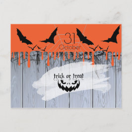 Cartão Postal De Anúncio Festa de Halloween "Treat or Trick" Loft Modern