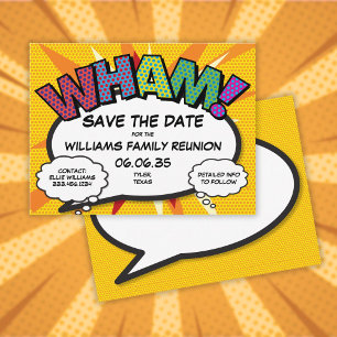 Cartão Postal De Anúncio Festa de Reunião Familiar Salve a Data Moderna e D