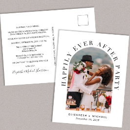 Cartão Postal De Anúncio Festa do Arco de Casamento de Foto Felizes para Se