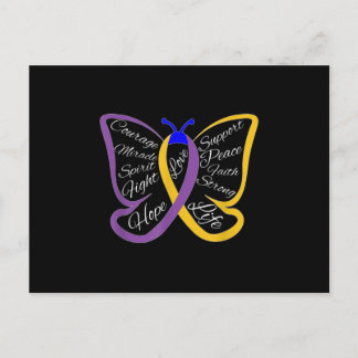 Cartão Postal De Anúncio Fight Bladder Cancer Awareness Butterfly