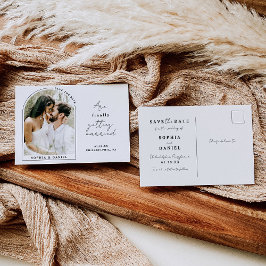 Cartão Postal De Anúncio Finalmente, Arch Moderno com Fotografia Salvar a D