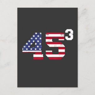 Cartão Postal De Anúncio Fique Com 45 Pro Trump Bandeira EUA 4 de Julho 