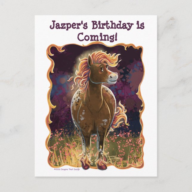 Cartão Postal De Anúncio Fire Horse (Frente)