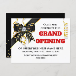 Cartão Postal De Anúncio Fita de arco vermelha preta dourada de grande aber