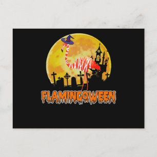 Cartão Postal De Anúncio Flamingo   Flamingobetween Funny Witness Halloween