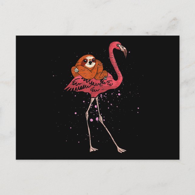 Cartão Postal De Anúncio Flamingo |Presentes de Amante de os animais de Lam (Frente)