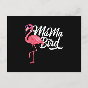 Cartão Postal De Anúncio Flamingo Theme Birthday Gift - Mama Bird Flamingo