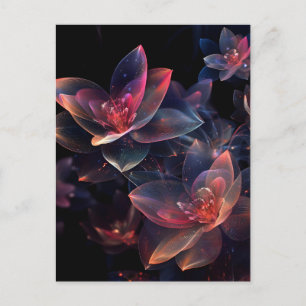 Cartão Postal De Anúncio Flor de Lótus Cósmico Celestial em Flor