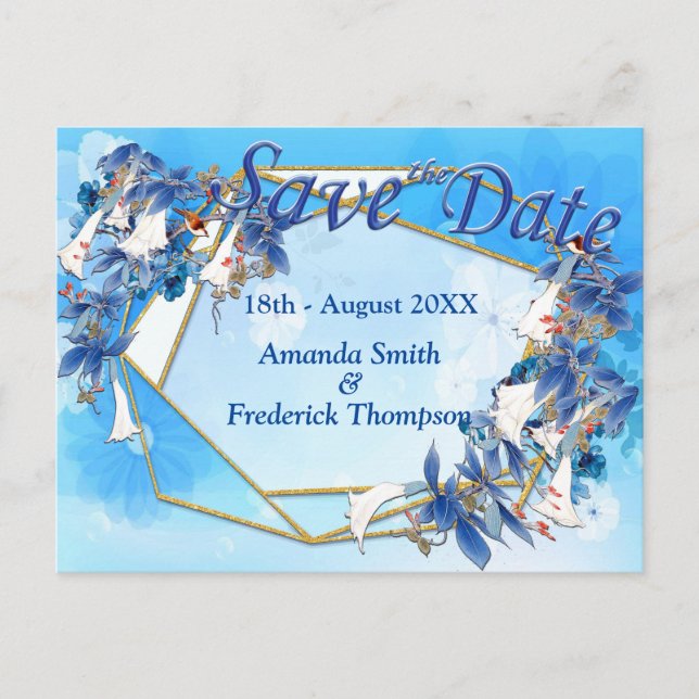 Cartão Postal De Anúncio Flor-de-lua Ilustrada a Aquarela (Frente)