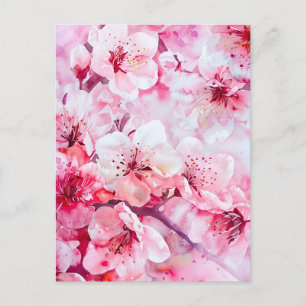 Cartão Postal De Anúncio Flor de Pétala Rosa Suave Vintage