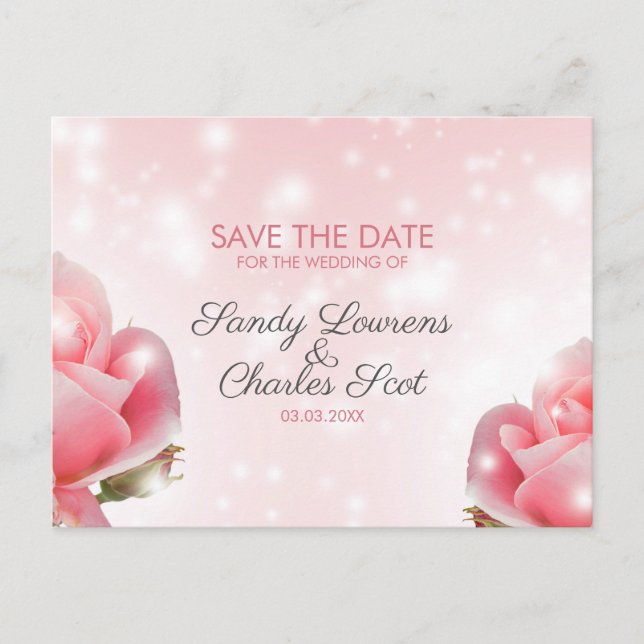 Cartão Postal De Anúncio Flor Rosa (Frente)