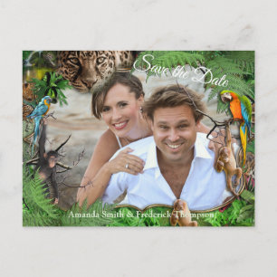 Cartão Postal De Anúncio Flora Tropical Paraíso e Aves