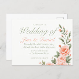 Cartão Postal De Anúncio Floração ao Pôr do Sol - Verde