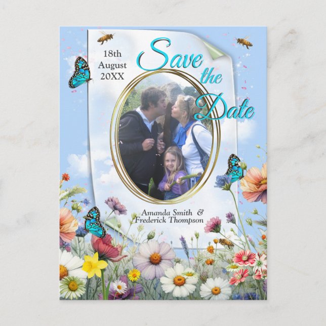 Cartão Postal De Anúncio Florais que Florescem na Primavera e no Verão (Frente)