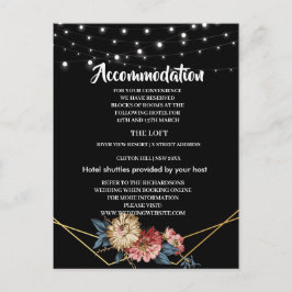 Cartão Postal De Anúncio Floral Rustic Magnolia String LightAcomodação