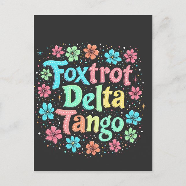 Cartão Postal De Anúncio Floral Sutil Anti Trump 8647 Anti Maga (Frente)