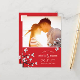 Cartão Postal De Anúncio Flores Brancas de Cerejeira Sakura Foto Salvar a D