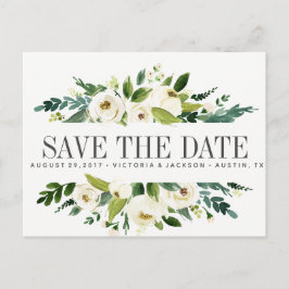 Cartão Postal De Anúncio Flores Brancas | FLORAL RÚSTICO CASAMENTO salve a