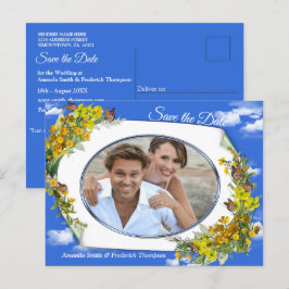 Cartão Postal De Anúncio Flores de Botão-de-ouro da Primavera
