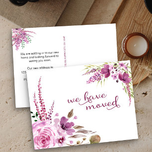 Cartão Postal De Anúncio Flores de Lavanda e Lilac que mudamos