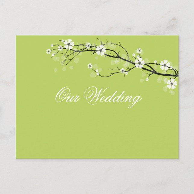 Cartão Postal De Anúncio Flores de maçã Granny Smith salvam data/cor DIY (Frente)