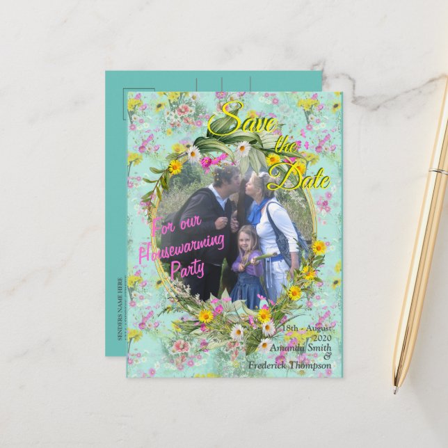 Cartão Postal De Anúncio Flores do Campo de Prados Retro (Frente/Verso In Situ)