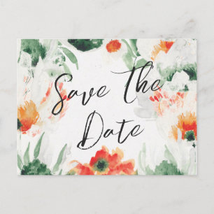 Cartão Postal De Anúncio Flores silvestres foto floral Save the Date