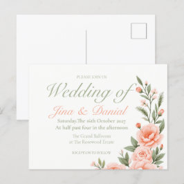 Cartão Postal De Anúncio Florescer ao Pôr do Sol - Verde