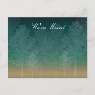 Cartão Postal De Anúncio Floresta Noturna Mudamos