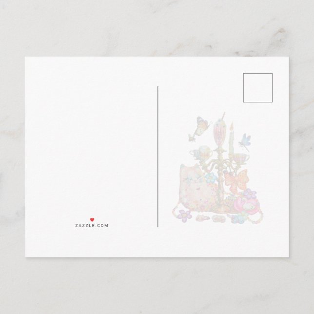 Cartão Postal De Anúncio Fofa Pastel (Verso)