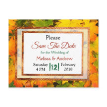 Folhas de Outono Casamento de Outono Salve a Data