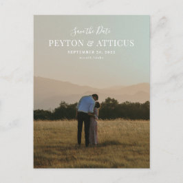 Cartão Postal De Anúncio Fonte do Script Foto Vertical Salvar o Cartão-Post