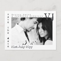 Fonte Máquina de Escrever Salva a Data do Casament