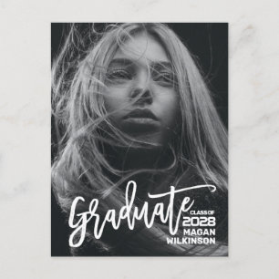 Cartão Postal De Anúncio Formatura Foto Minimalista Roteiro Moderno 2023
