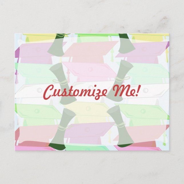 Cartão Postal De Anúncio Formatura Personalizável (Frente)