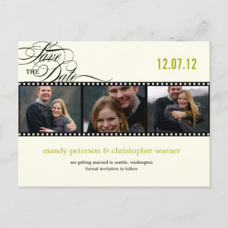 Cartão Postal De Anúncio Foto da Fita de Filme Salvar a Data