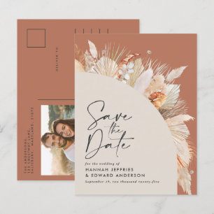 Cartão Postal De Anúncio Foto da relva-de-pampas da boêmia moderna