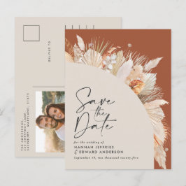 Cartão Postal De Anúncio Foto da relva-de-pampas da boêmia moderna
