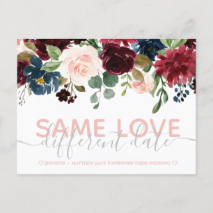 Cartão Postal De Anúncio Foto da Tipografia de Casamento com Forno Rosa