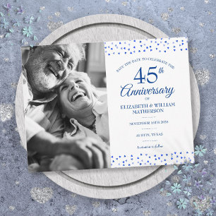 Cartão Postal De Anúncio Foto de 45º aniversário de 65 corações para salvar