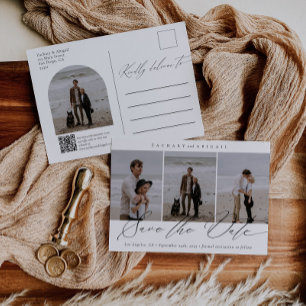 Cartão Postal De Anúncio Foto de Arch de Código QR Simples Casamento Salve 