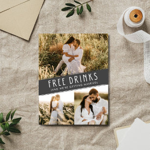 Cartão Postal De Anúncio Foto de barra aberta, casamento acessível, salve a