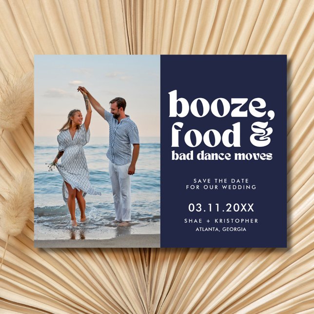 Cartão Postal De Anúncio Foto de Casamento Chic Salvar a Data (Chic Wedding Photo Green Save the Date  Postcard)