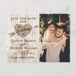 Cartão Postal De Anúncio Foto De Casamento De Árvore De Coração Gravada Sal