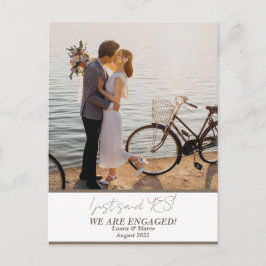 Cartão Postal De Anúncio Foto de Casamento Moderno e Elegante para Casais