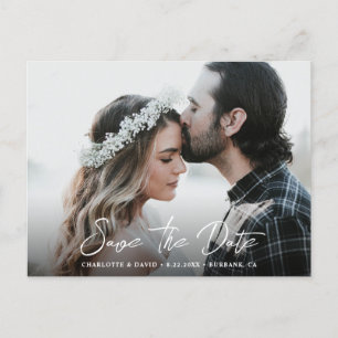 Cartão Postal De Anúncio Foto de casamento rústico Save The Date
