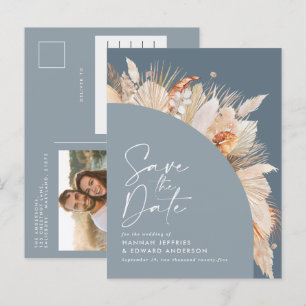 Cartão Postal De Anúncio Foto de grama azul-pampas, poeirona moderna,