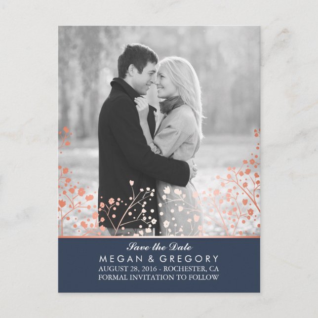 Cartão Postal De Anúncio foto do efeito rosa ouro de hálito do bebê salvar  (Frente)