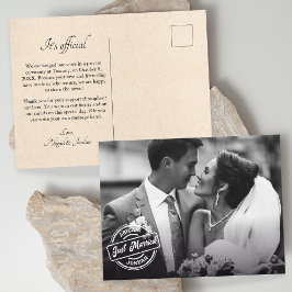 Cartão Postal De Anúncio Foto do recem casados clássico