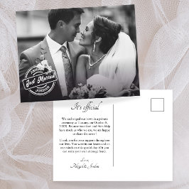 Cartão Postal De Anúncio Foto do recem casados elegante clássico